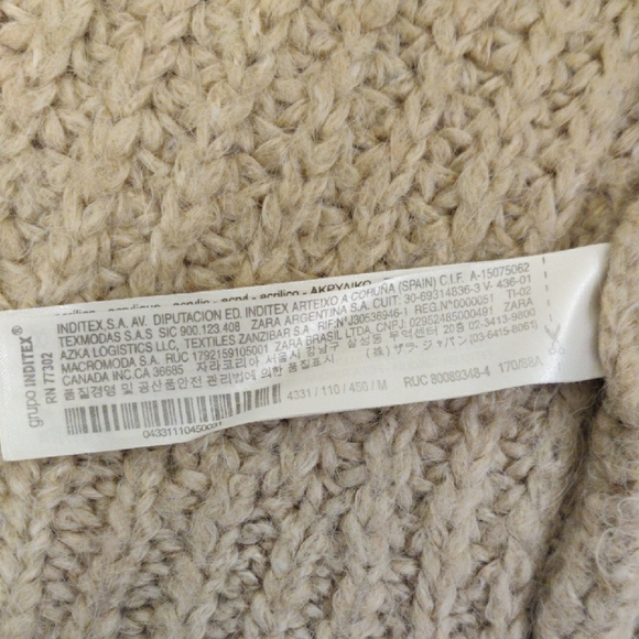 Zara Beige Knit Cardigan - Picture 10 of 14